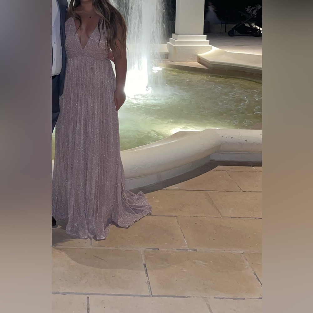 Beautiful long gown pleated material